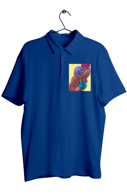 Поло чоловіче з принтом "Чоловік Під Майкою У Дівчата". Пристрасть, сиськи. 2070702