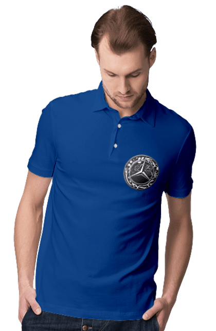 Men`s polo with prints Mercedes Benz Logo Art. Avto, cars, mercedes, mercedes-benz, mercedes-benz logo. 2070702