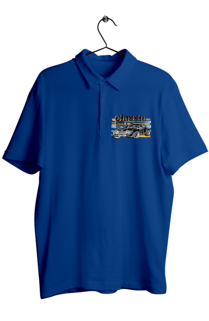 Поло чоловіче з принтом "Принт Класичний Автомобіль". Автомобіль, класичний, ретро авто, старовинний автомобіль. 2070702