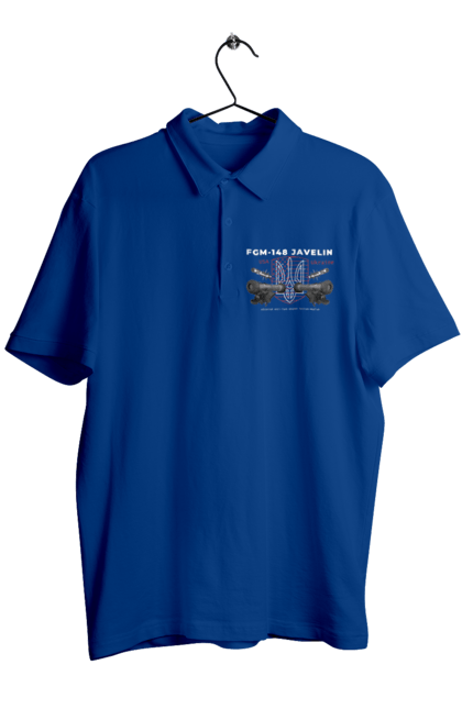 Men`s polo with prints FGM 148 Javelin. Caesar, himars, javelin, nlaw, patriot, weapons, zaluzhny. 2070702