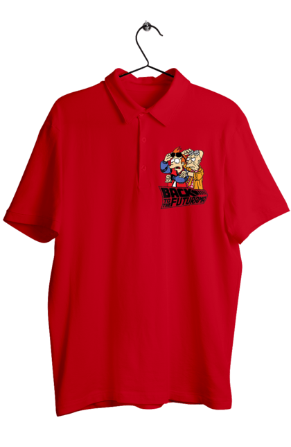 Men's polo with prints Futurama. Animated series, comedy, fry, futurama, hubert farnsworth, hubert farnsworth, professor, satire. 2070702