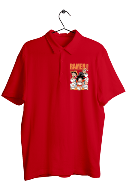 Men's polo with prints Ramen. Anime, characters, food, goku, luffy, manga, naruto, ramen. 2070702