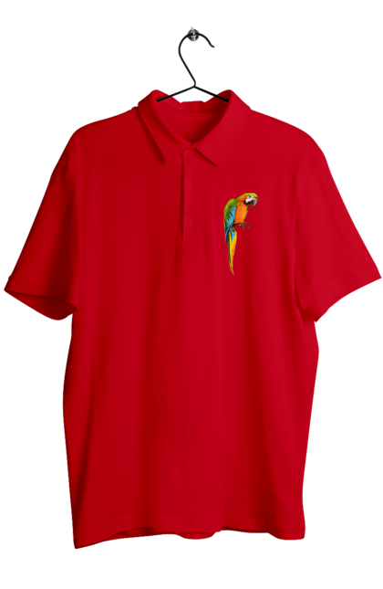 Men`s polo with prints Just A Parrot. Birdie, parrot. 2070702