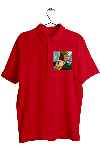 Поло чоловіче з принтом "Відпочинок З Улюбленою У Палатці". Відпочинок, жопа, палатка, собака. 2070702