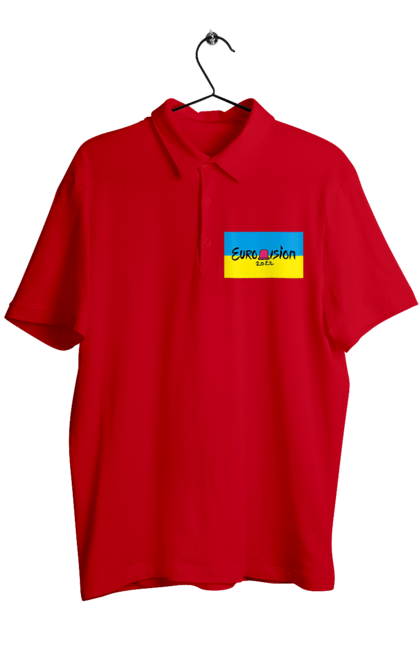 Men`s polo with prints Eurovision by KALUSH Orchestra. Azov, eurovision, freedom, kalush orchestra, mariupol, our defenders, save azovstal, stefania, to release, victory. 2070702