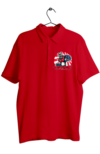 Men's polo with prints Mazinger Z Grendizer. Anime, goldorak, goldrake, grendizer, manga, mazinger z, mecha, robots. 2070702