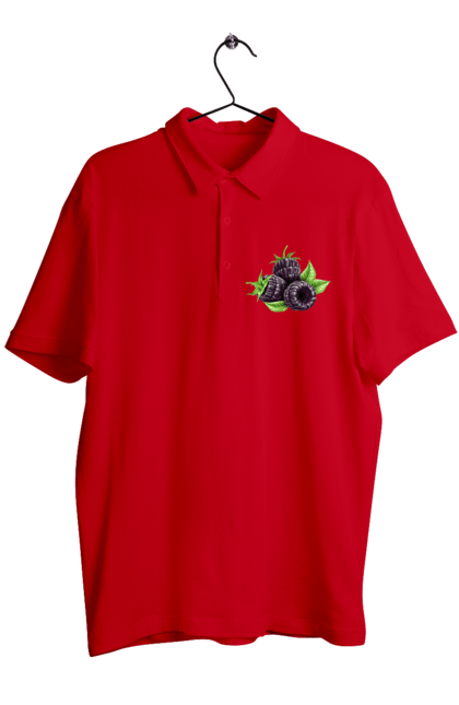 Поло чоловіче з принтом "Ожина". Ожина, ягода. 2070702