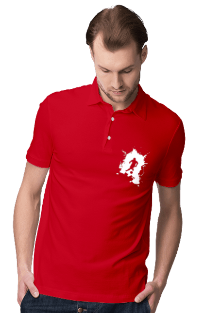 Поло мужское с принтом Мы больны футболом. Ворота, гол, мяч, победа, сборная, спорт, турнир, украина, футбол, чемпионат. 2070702