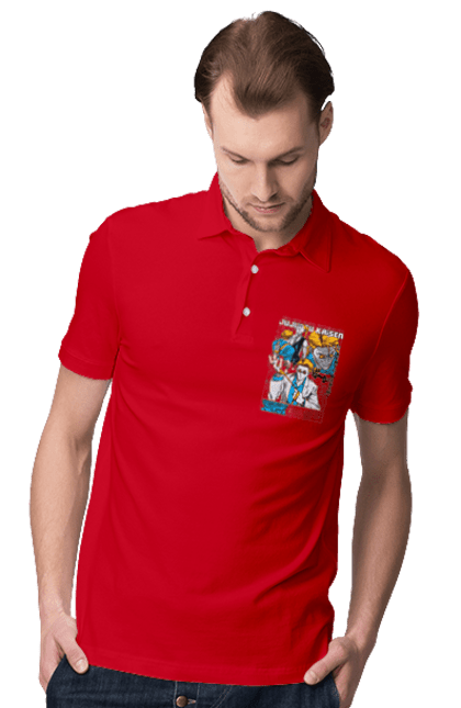 Men's polo with prints Jujutsu Kaisen Nanami. Anime, dark fantasy, jujutsu kaisen, magic battle, manga, mystic, nanami, nanami kento. 2070702