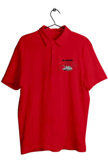 Поло чоловіче з принтом "M1 Abrams". Abrams, m1 abrams, залужний, зброя, танк. 2070702
