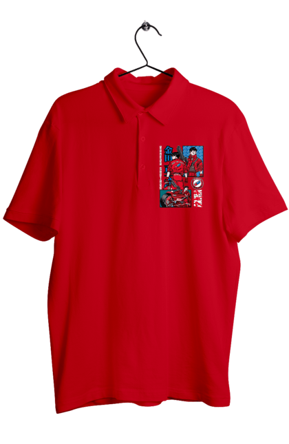 Men's polo with prints Akira Shotaro Kaneda. Akira, anime, cyberpunk, manga, shotaro kaneda. 2070702