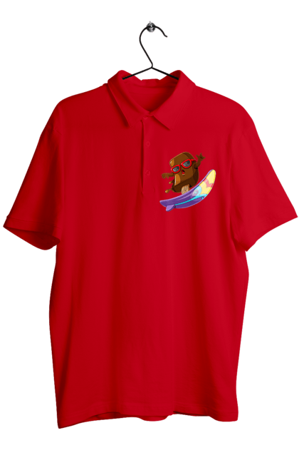 Men`s polo with prints Morozhenko On The Surf. Glasses, ice cream, summer, surfing. 2070702
