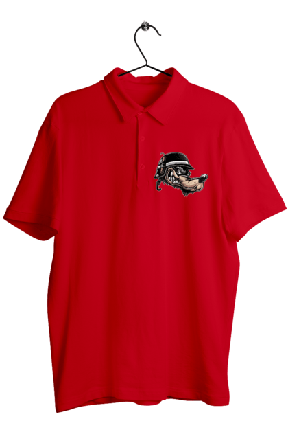 Поло чоловіче з принтом "Вовк Байкер". Байк, байкер, вовк, волчара, захоплення, змагання, зуби, каска, мото, мотор, мотоцикл, мотоцикліст, мульт, мультик, мультфільм, мультяшний, ну почекай, посмішка, спорт, стиль, стильний, усмішка, хобі, шолом. 2070702