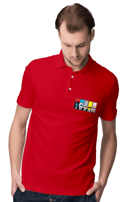 Men's polo with prints Adventure Time. Adventure time, animated series, cartoon network, land of ooo, tv series. 2070702