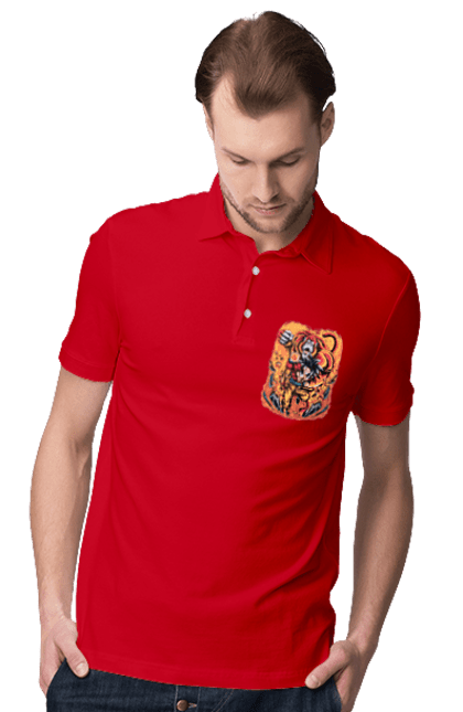 Men's polo with prints Dragon Ball Son Goku. Anime, dragon ball, goku, manga, son goku, tv series. 2070702