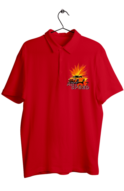 Men`s polo with prints The art of speed. Auto, car, driver, motorist, speed. 2070702