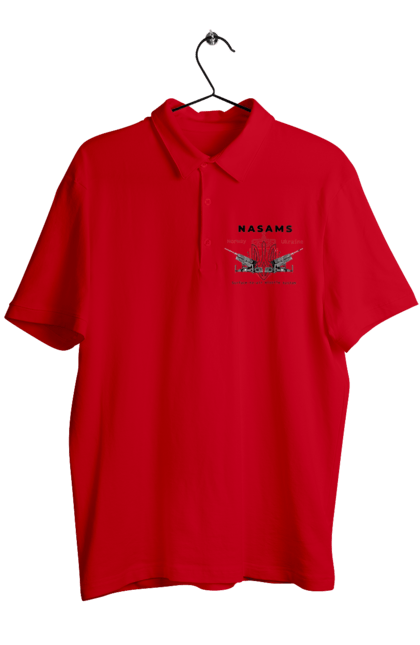 Поло чоловіче з принтом "NASAMS". Nasams, zuzana, гаубиця, два герби, залужний, сюзанна. 2070702