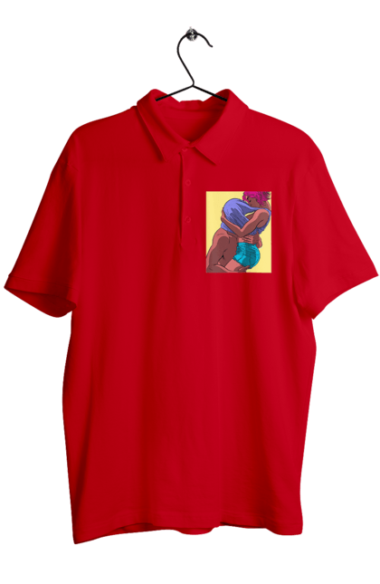 Поло чоловіче з принтом "Чоловік Під Майкою У Дівчата". Пристрасть, сиськи. 2070702