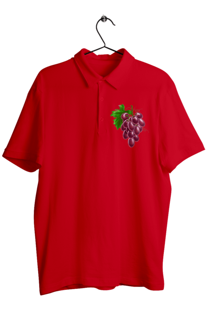 Men`s polo with prints Grapes. Grapes. 2070702