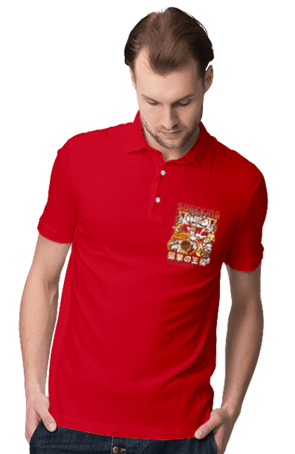 Men's polo with prints One Piece Usopp. Anime, manga, one piece, sniper, straw hat pirates, usopp. 2070702