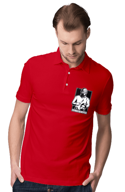 Поло чоловіче з принтом "Kill the russian". Kill the russian принт, вбити, вбити росіянина, зсу, кіл зе рашен, патріотична. 2070702