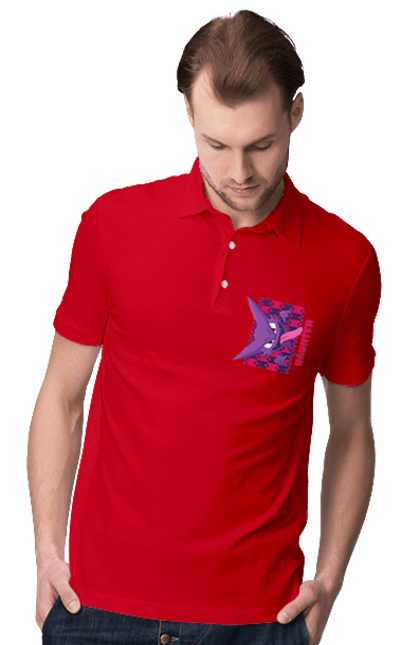 Men's polo with prints Haunter. Anime, games, haunter, nintendo, pokemon, pokemon go. 2070702