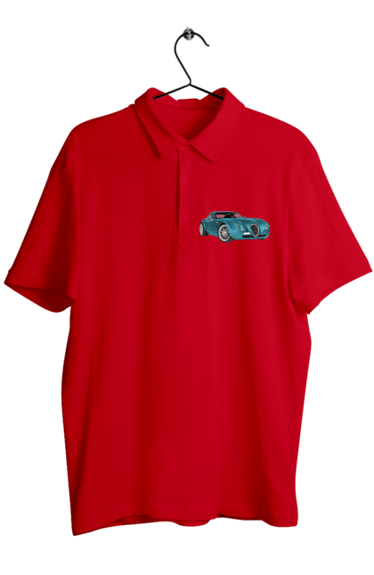 Поло чоловіче з принтом "Авто.7". Авто, блакитний, графіка, ретро авто, фото. 2070702