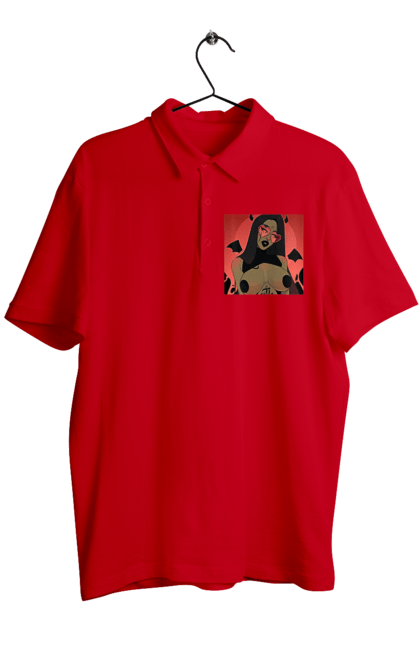 Поло чоловіче з принтом "Диявол З Цицьками". Гола, диявол, сиськи. 2070702