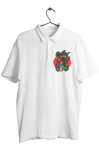 Men`s polo with prints The Simpsons Krusty the Clown. Clown, krusty, krusty the clown, simpsons. 2070702