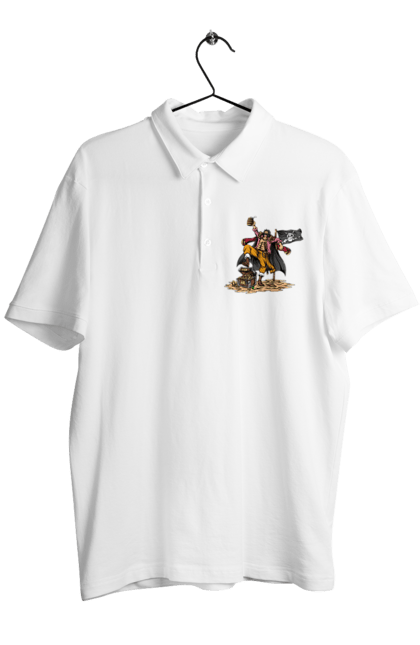 Men's polo with prints One Piece Gol D. Roger. Anime, gol d. roger, gold roger, manga, one piece, straw hat pirates. 2070702
