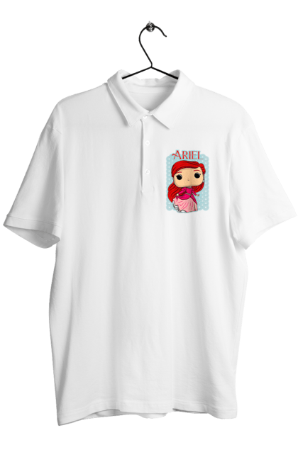 Men's polo with prints Ariel. Ariel, little mermaid, mermaid, princess, story. 2070702