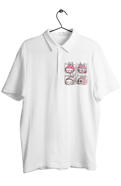 Поло чоловіче з принтом "Labubu". Labubu, weird cute, іграшки, лабубу. 2070702
