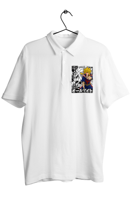 Men`s polo with prints My hero academy All Might. All might, anime, manga, mga, my hero academy, one for all, yagi toshinori. 2070702