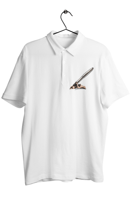 Поло чоловіче з принтом "Великий Патрон". Дівчина, куля, патрон. 2070702