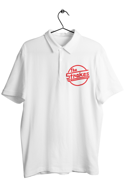 Men's polo with prints The Strokes. Alternative rock, garage rock, group, indie, indie rock, music, post-punk revival, rock, strokes. 2070702