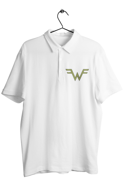 Men's polo with prints Weezer. Alternative rock, group, indie rock, music, pop rock, power pop, rock, weezer. 2070702