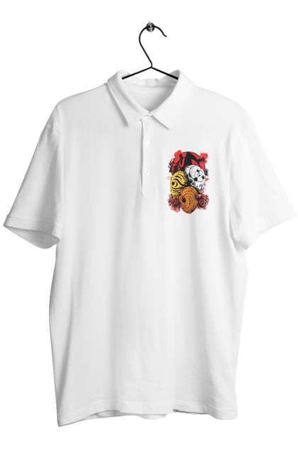 Men's polo with prints Naruto Obito Uchiha. Anime, character, manga, naruto, ninja, obito, obito uchiha, tv series, uchiha. 2070702