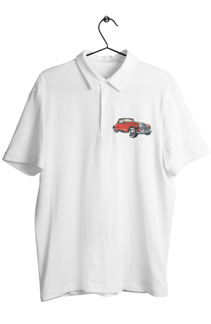 Поло чоловіче з принтом "Автомобіль Раритет". Авто, автомобіль, ретро. 2070702