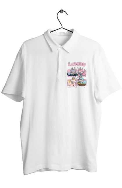 Поло чоловіче з принтом "Сон Labubu". Labubu, weird cute, іграшки, лабубу. 2070702