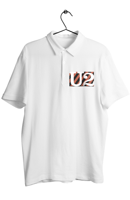 Men's polo with prints Group U2. Alternative rock, dance rock, group, music, post-punk, rock, soft rock, tour. 2070702