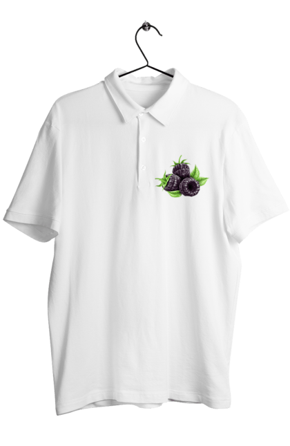 Men`s polo with prints Blackberry. Berry, blackberry. 2070702