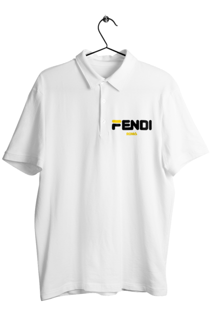 Поло чоловіче з принтом "Fendi". Fendi, lvmh, бренд, будинок моди, італія, люкс, мода, одяг, сумка, фенді. 2070702