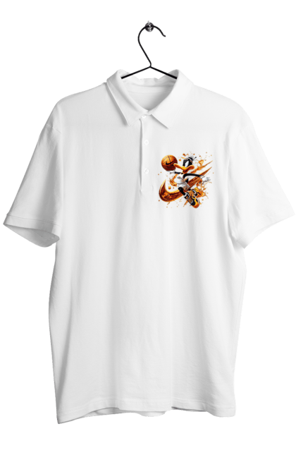 Men's polo with prints Daffy Duck Nike. Cartoon, character, daffy duck, duck, looney tunes, merrie melodies, nike, warner brothers. 2070702