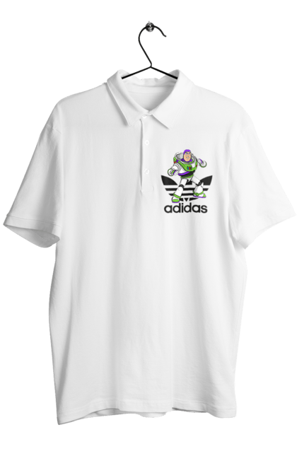 Men's polo with prints Adidas Buzz Lightyear. Adidas, buzz lightyear, cartoon, toy, toy story. 2070702