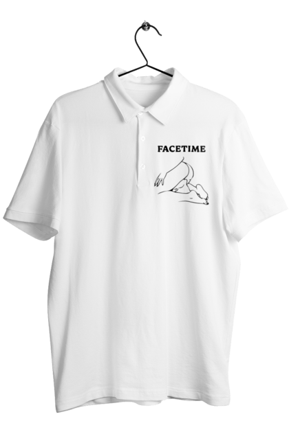 Поло чоловіче з принтом "Фейстайм". Вульгарна, гумор, прикольна, смішна, фейстайм. 2070702