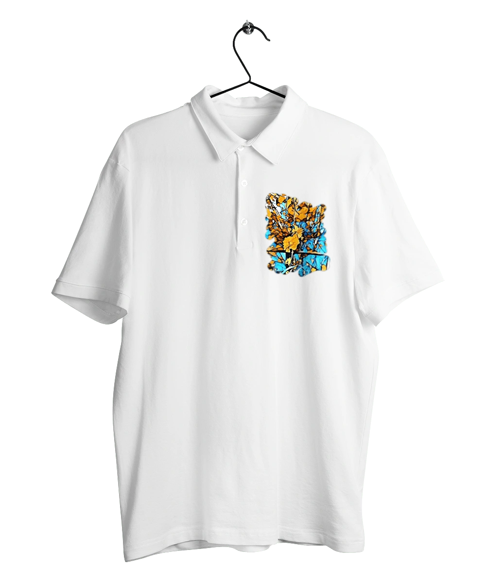 Yellow flowers on a blue background