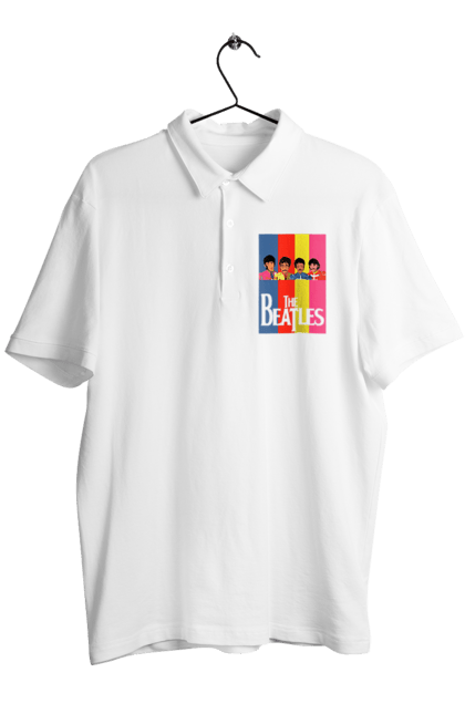 Men's polo with prints The Beatles. Beatles, george harrison, john lennon, liverpool four, music, paul mccartney, ringo starr. 2070702