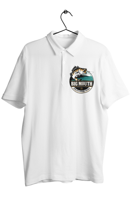 Поло чоловіче з принтом "Рибалка". Вилика рибалка, рибалка, хоббі. 2070702