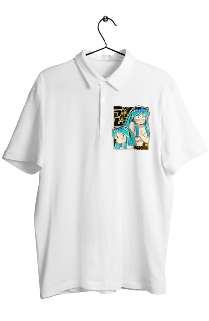 Men`s polo with prints Urusei Yatsura Lum. Anime, llama, lum, manga, obnoxious aliens, urusei yatsura. 2070702