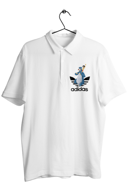 Поло чоловіче з принтом "Adidas Мауглі". Adidas, mowgli, адідас, книга, книга джунглів, мауглі, мультфільм. 2070702